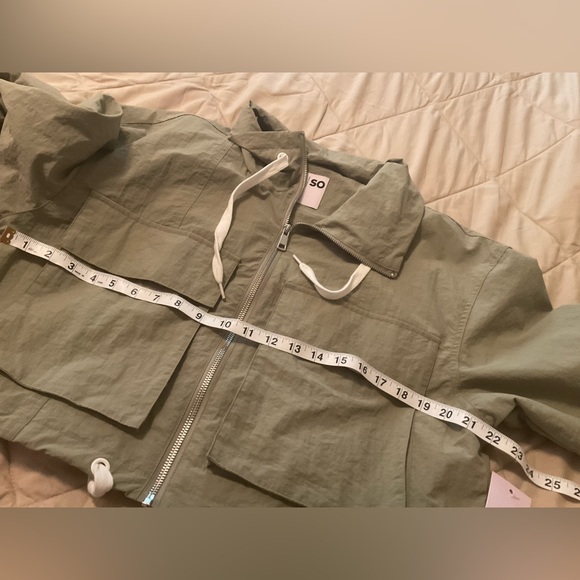 Happy Camper Olive Utility Windbreaker Jacket - Picture 9 of 10